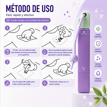 Lápiz Quitamanchas Instantáneo 2 en 1
